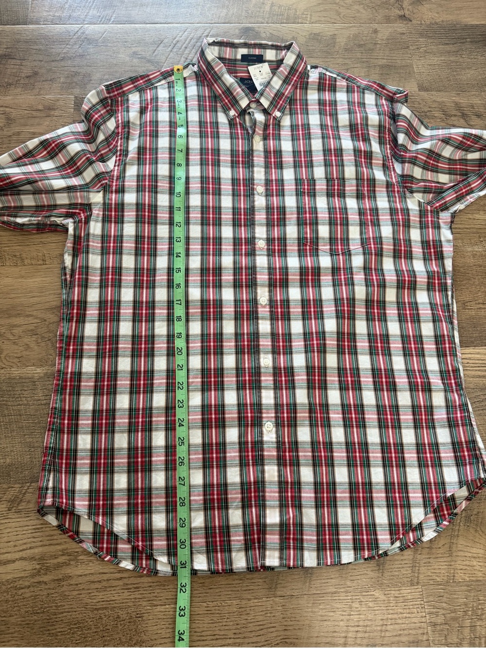 J.Crew Flex Washed Classic Fit Plaid Button Down Shirt XL NWT Cotton Stretch - Picture 4 of 11